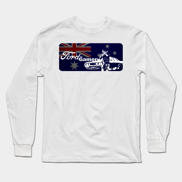 Ford the Gamer-Banner (Aussie Custom) Long Sleeve T-Shirt by Ironmatter